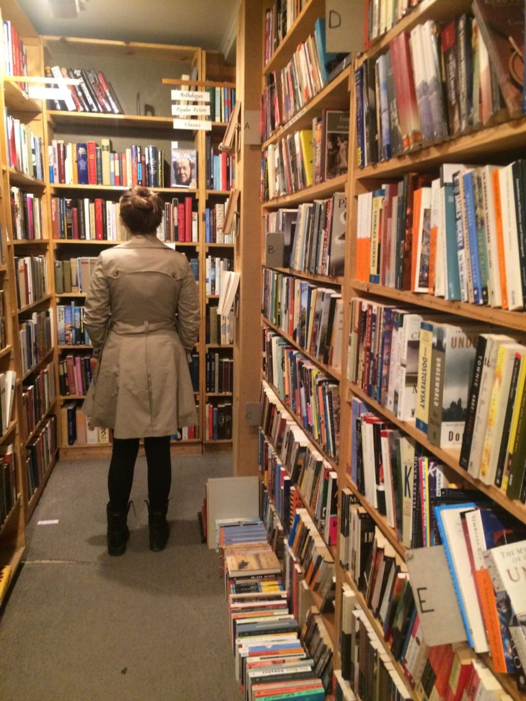 girl in bookstore