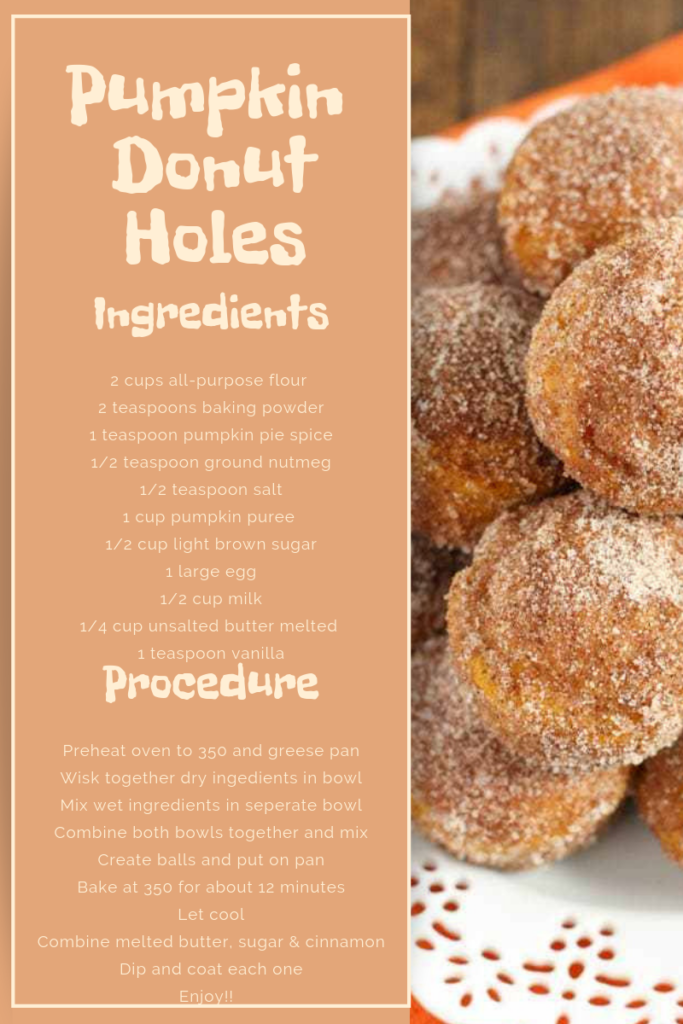 pumpkin donut holes recipe