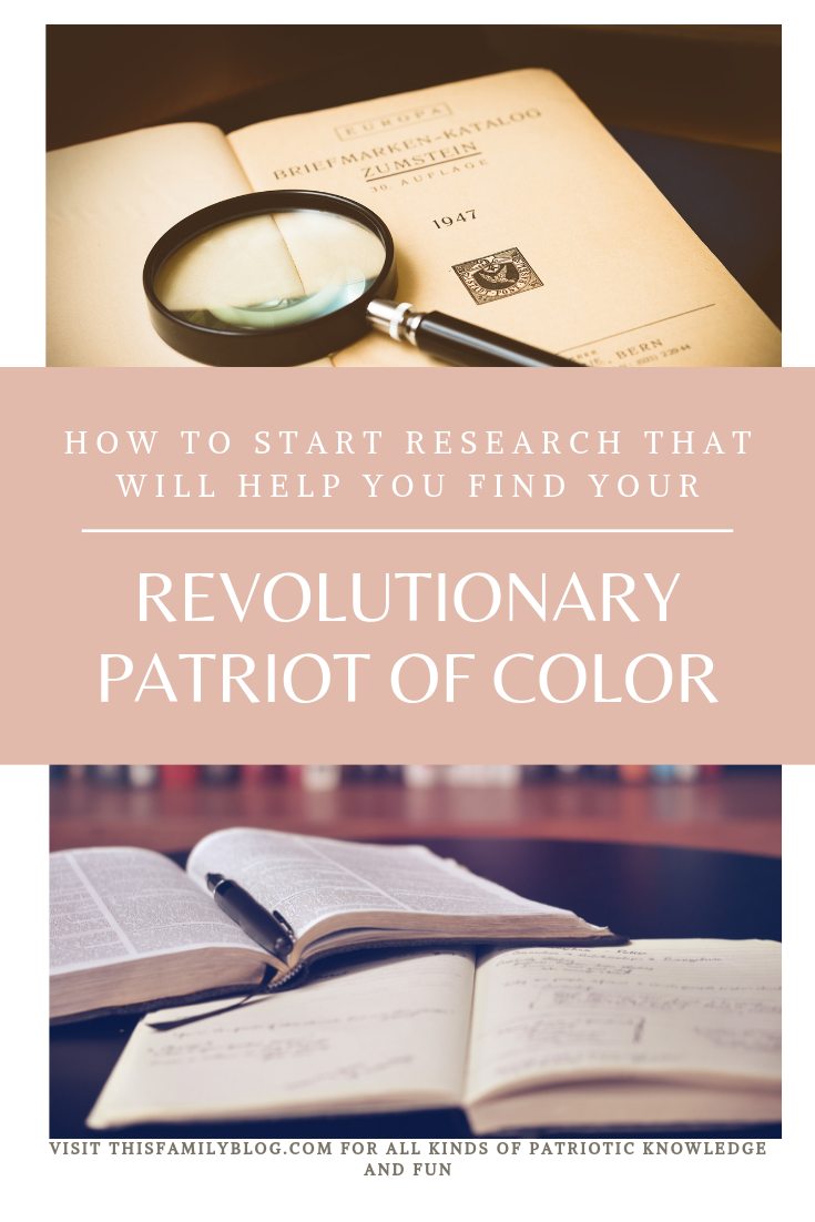 how to research american revolutionary patriot of color