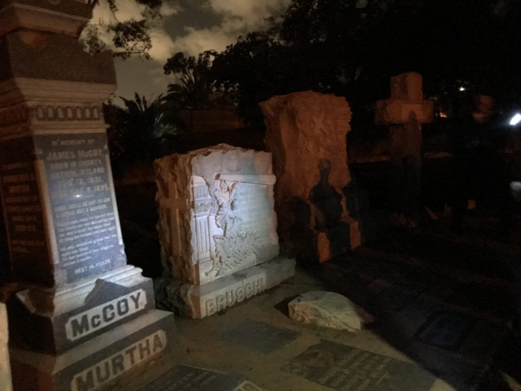 gravestones pioneer park san Diego the best historical ghost tour in san diego