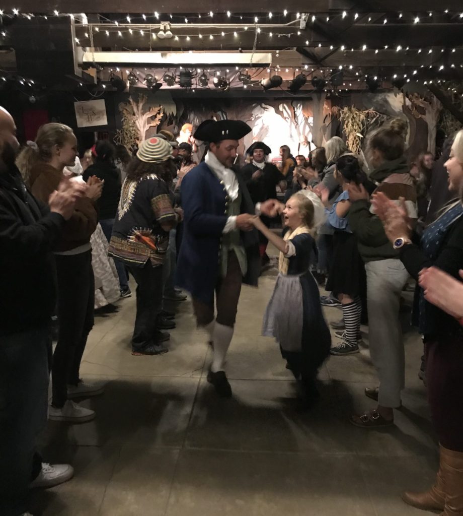 colonial dancing at American Dinner theater rileys farm