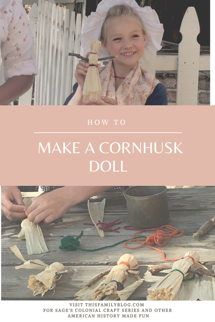 how to make a corn husk doll colonial crafts