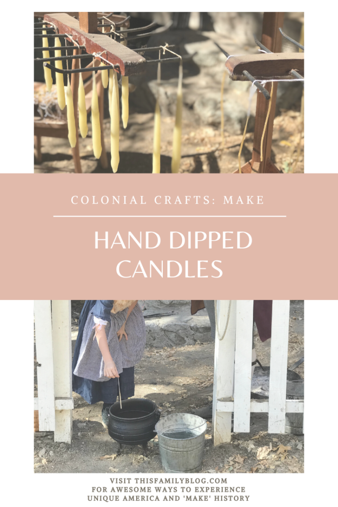 rileys farm historic craft dipped candles tutorial