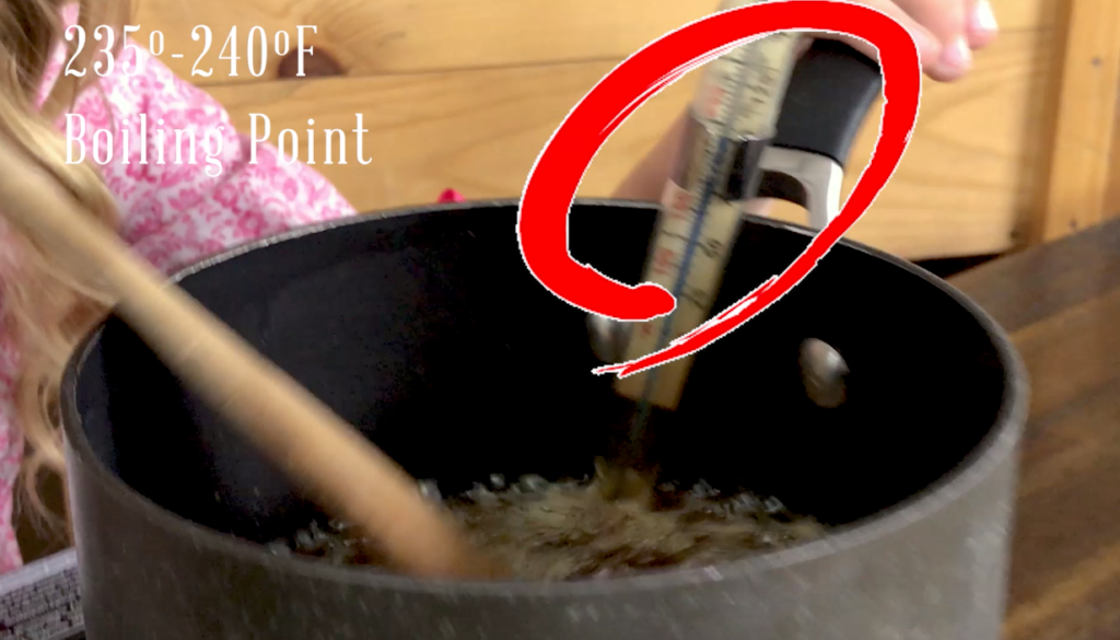 boiling point for making maple cream candy