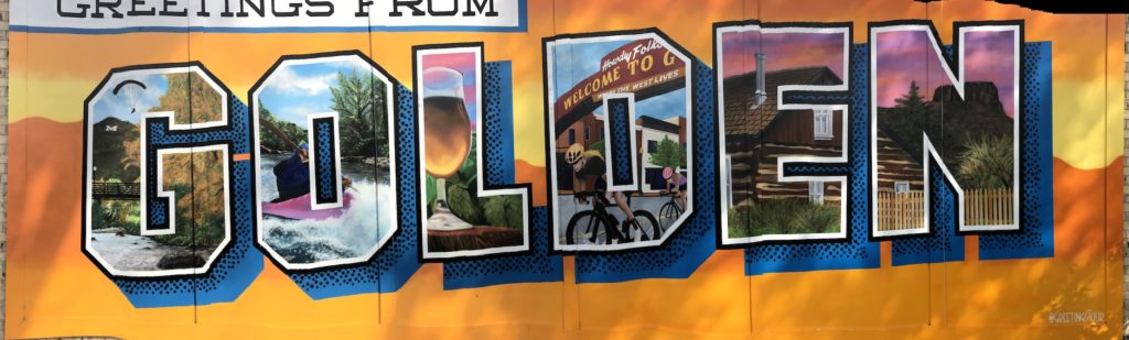 Greetings from Golden Colorado mural