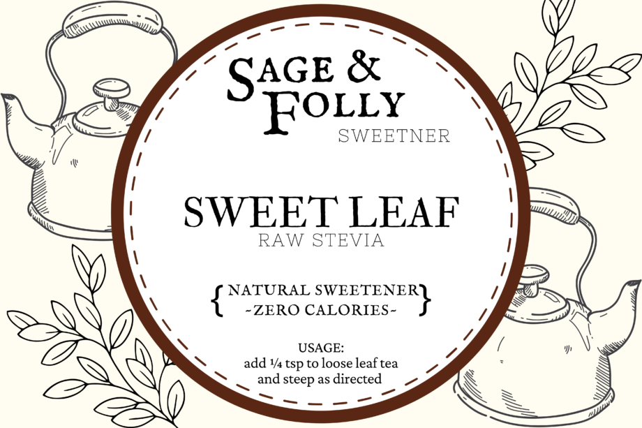 Sweet Leaf stevia Sage and Folly