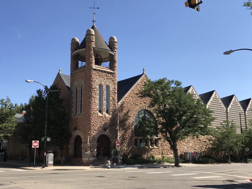 historic Methodist church of Boulder Colorado